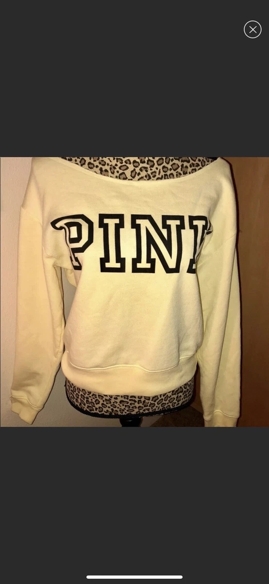 PINK rn 54867 ca 23226 yellow sweatshirt pullover M