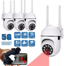 4 Pack Wireless 5G WiFi Security Camera System Smart Outdoor Night Vision 1080P