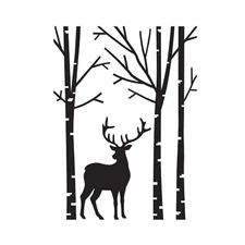 #377 Darice Embossing Folder Essentials DEER IN FOREST  # 1219-425
