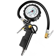 Druckluft Reifenfüller Geeicht Reifenfüllpistole Manometer Luftdruckprüfer 15Bar