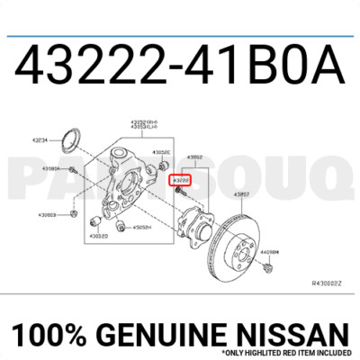 4322241B0A Genuine Nissan BOLT-HUB 43222-41B0A | eBay 