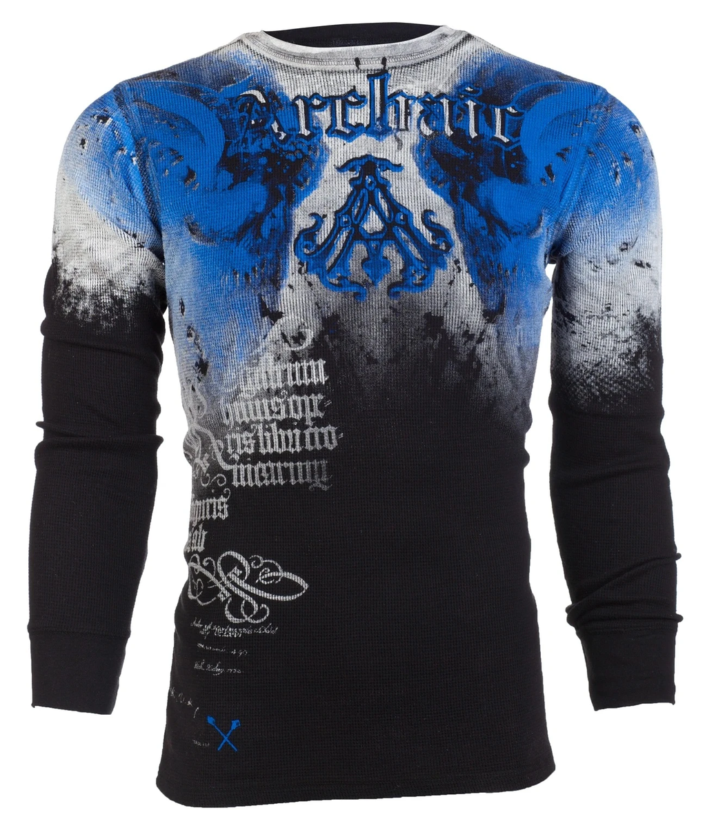 Affliction Camiseta Térmica Para Hombre Arcaico Con - Foto 6