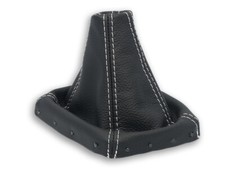 FÜR OPEL ANTARA 2006-2010 SCHALTMANSCHETTE SCHALTSACK NATURLEDER NAHT WEISS