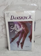 Danskin Tights Vintage 80s Style 250 A/B Eggplant Purple Solid NEW Soft Sleek