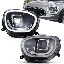 VLAND Headlights Fit Mini Cooper Countryman F60 2017-2020 LED DRL W/Animation *2