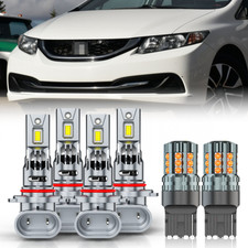For Honda Civic Sedan 12-15 Combo Led Headlight Highlowturn Signal Light Bulbs