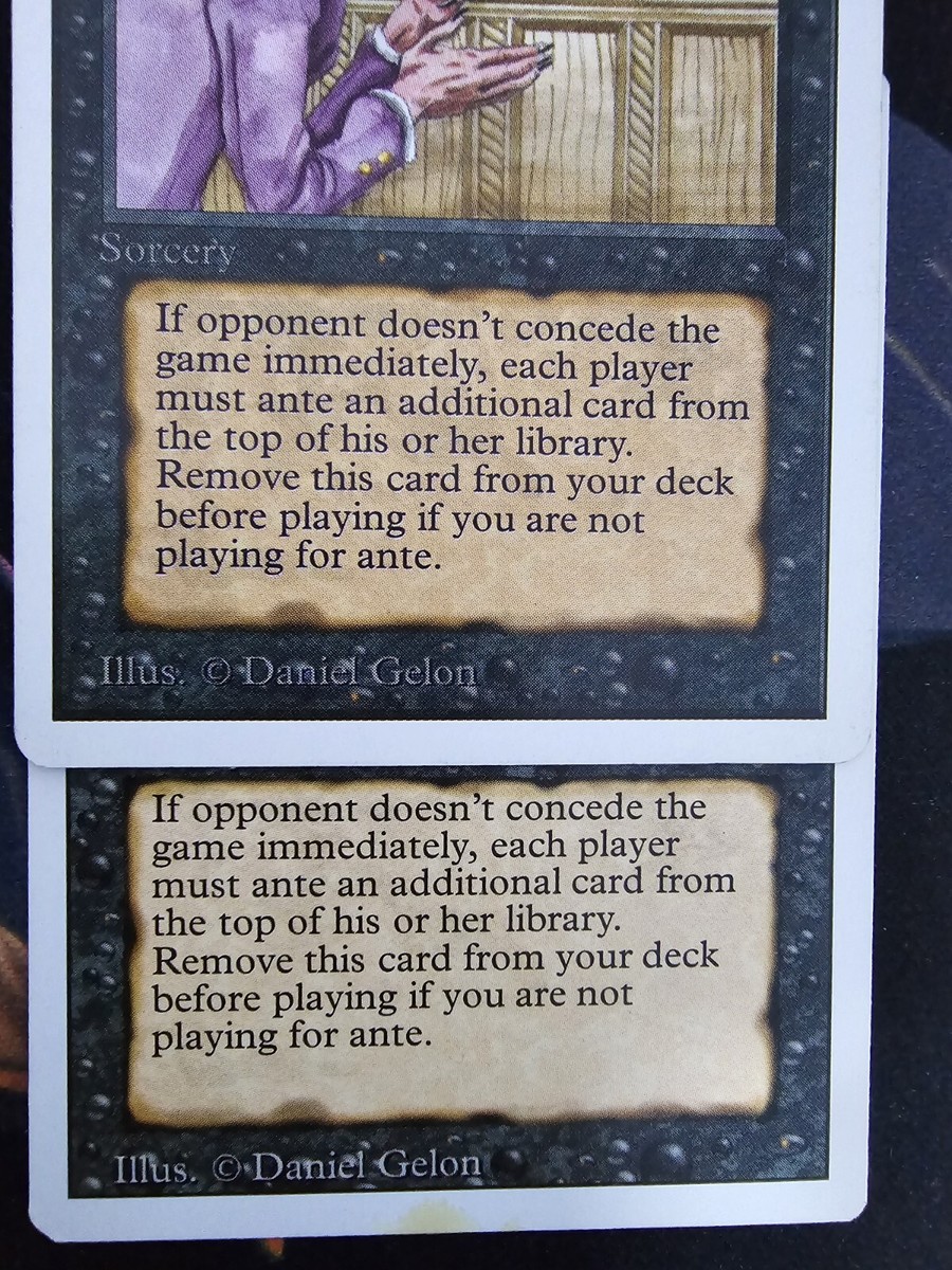 ante card mtg Demonic Attorney mtg ante cards was abandoned