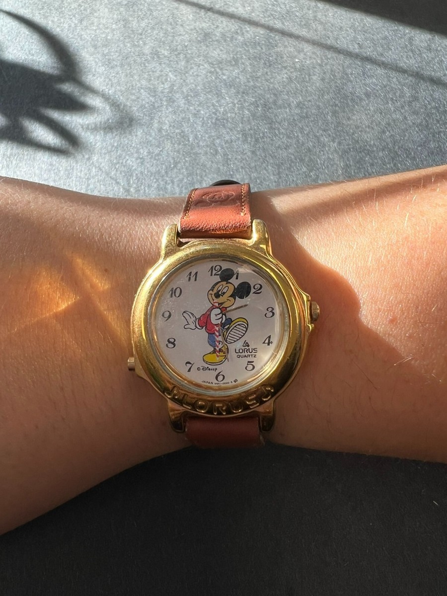 LORUSミッキーマウス クォーツ時計 DISNEY LORUS QUARTZ MICKEY MOUSE HOLOGRAM WATCH, VTG Tested