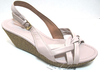 Corso Como ''Eugenia' Shell Crisscross Leather Slingbacks Womens 9.5M