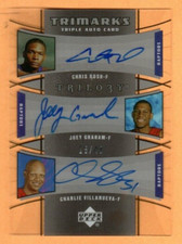 2006 Upper Deck Trilogy Trimarks Bosh, Graham & Villanueva Triple Auto, 18/40