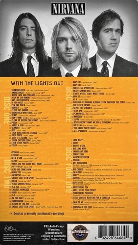 Juego de caja de 4 discos GEFFEN B0003727-00 NIRVANA - con las luces apagadas 2004 EE. UU. 3CD + DVD - Imagen 2 de 7
