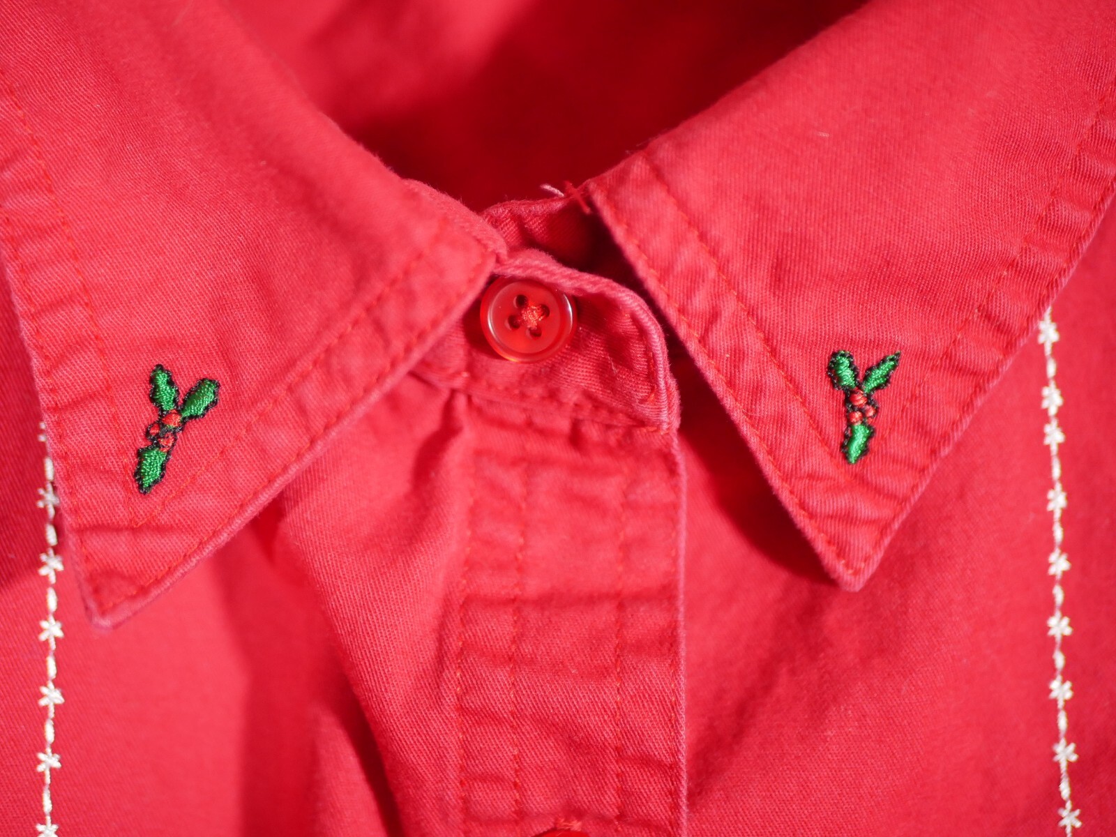 Vtg Basic Editions Button Front Christmas Shirt R… - image 8