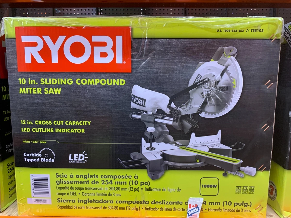 Ryobi sliding miter online saw