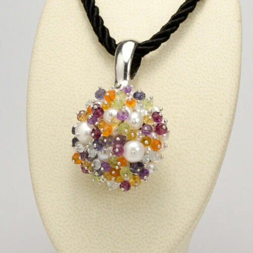 Ciondoli di lusso in argento con pietra principale agata agata