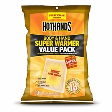 HotHands Body & Hand Super Warmers - Long Lasting Safe Natural Odorless 10 Pair