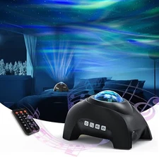 Northern Lights Aurora Projector, AIRIVO Star Projector Bluetooth Music Black
