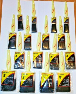 16 Pc mix of Paint Brushes Economy Linzer All Tips of Paints Brush 1'' 1.5'' 2'' 3''