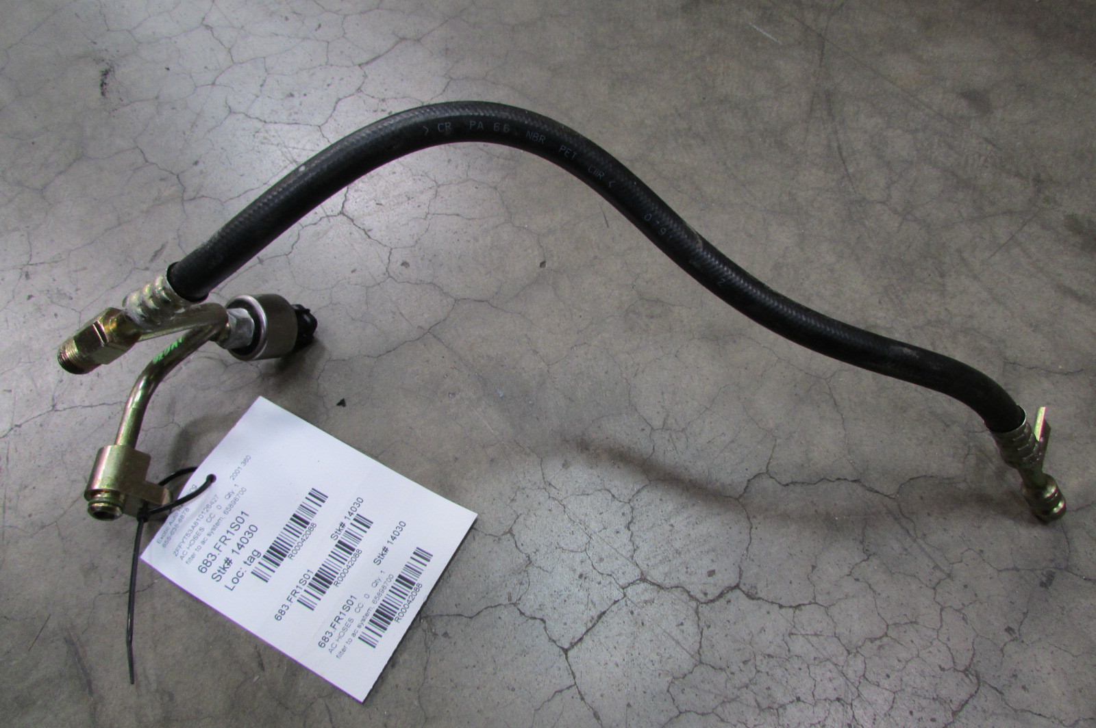 Ferrari 360, AC Hose, Filter To Evaporator, With Sensor, Used, P/N 65898700