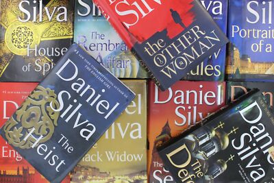 Lot of 10 Daniel Silva Spy Fiction Hardcover Books MIX