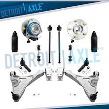 12pc Front Lower Control Arm + Wheel Hub for 2006-2011 Cadillac DTS Lucerne FWD