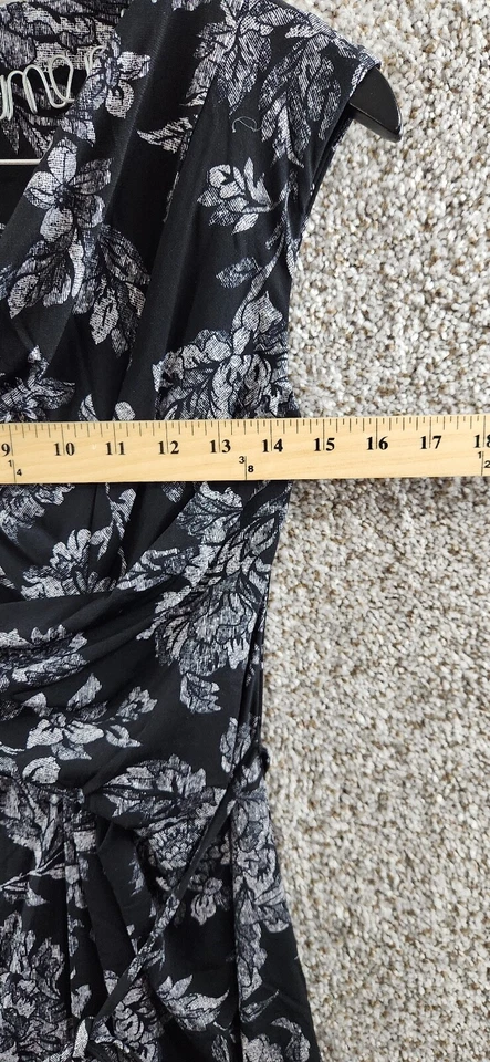 Motherhood Maternity Dress Black/White Floral Cowl Neck Dress Women's Size S - Image 4 of 4