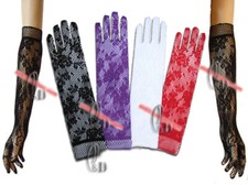 AU SELLER Lace Wedding Costume Bridal Evening Party Opera Long Gloves g003