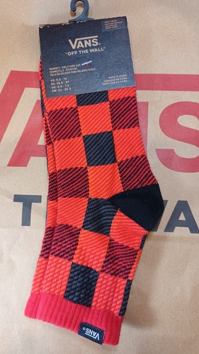 3 pares de calcetines Vans Crew para mujer 6,5-9/10 blanco/marrón/rojo - Imagen 8 de 12