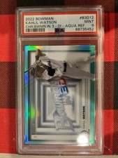 Kahlil Watson 2022 Bowman Chrome In 3D Aqua /125Refractor Card #B3D12 RC Marlins