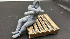 car driver with gun scale model diorama