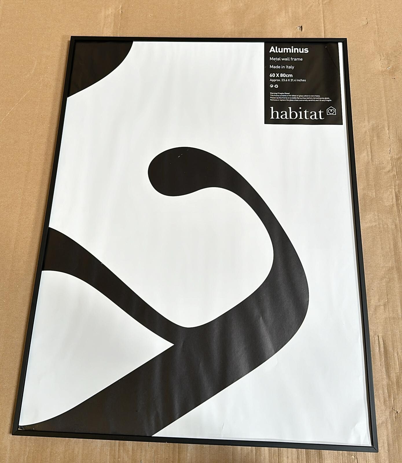 Habitat Aluminus Metal Frame Wall Mounted Picture Frame Black