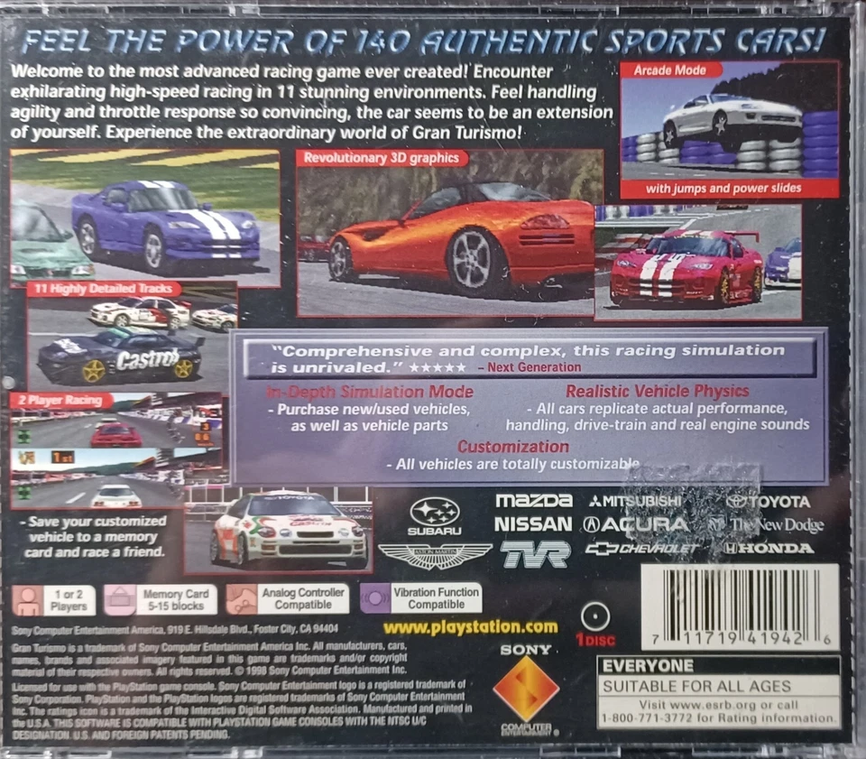 Gran Turismo for PlayStation 1 Greatest Hits (1997) VG Condition-Tested Working - Image 4 of 4