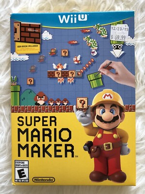 Super Mario Maker With Idea Book Big Box New Bnib Wii U WiiU Factory Sealed Mint