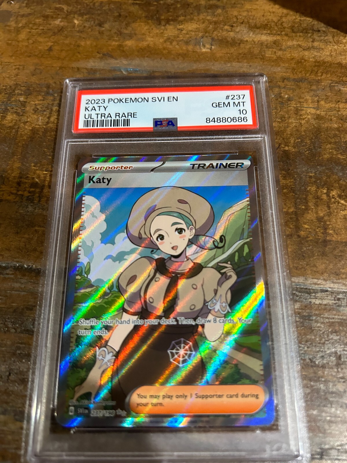 Pokemon 2023 Scarlet & Violet Trainer KATY Ultra Rare #237 PSA 10 Gem RARE 2