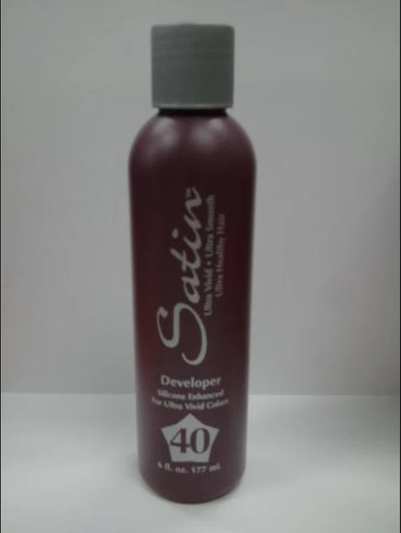 COLOR DE CABELLO SATINADO BASE de silicona desarrollador de peróxido 6 oz. Elige tu volumen Foto 4 de 4