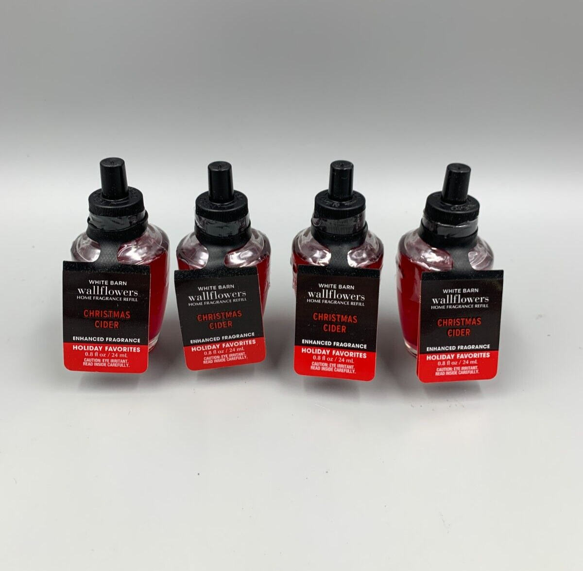 Bath & Body Works Christmas Cider Wallflower Fragrance Bulbs 0.8 Fl Oz S/4 #861C-image