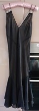 Amanda Wakeley size 12 Worn once  Black Chiffon Elegant Evening Christmas Party 