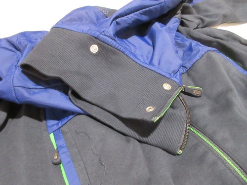 Sz M BOSS Hugo Boss Sweater/Jacket Windbreaker Green Label BIG LOGO on back EUC - Picture 12 of 16