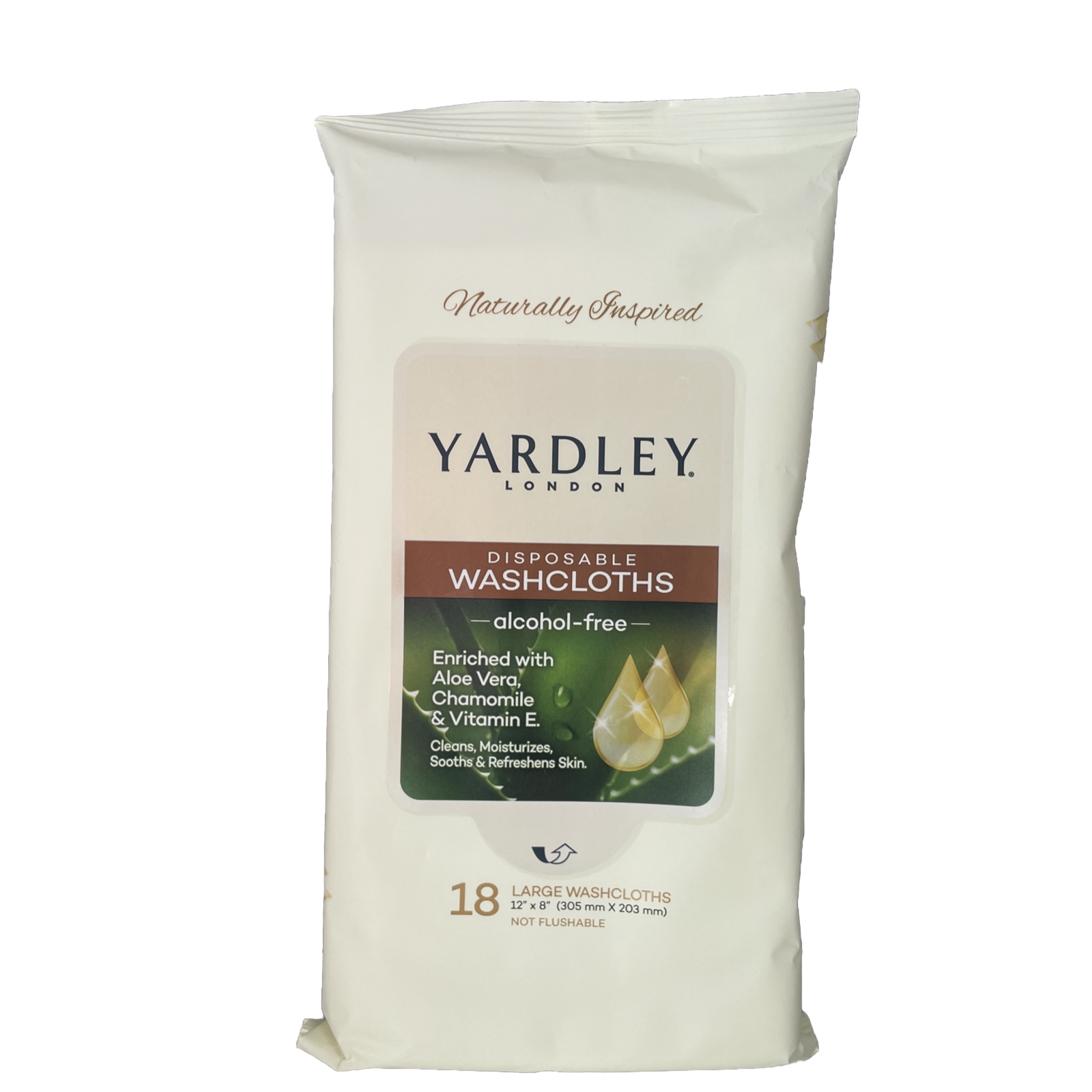 Yardley of London Disposable Washcloths Large 18count Clean w Camping