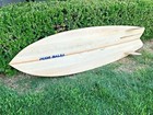 BEAUTIFUL 5' 11" TWIN FIN  BALSA WOOD FISH SURFBOARD  W/ CUSTOM BALSA WOOD FINS — photo 2