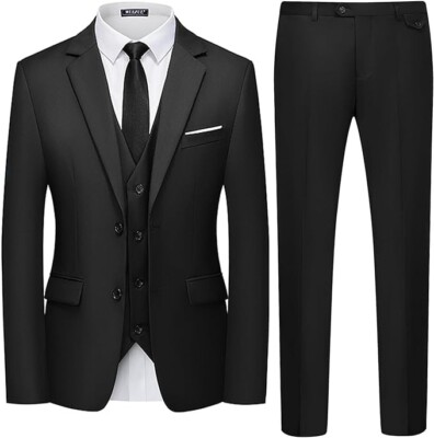 Costume 3 Pièces Topman Super Skinny - Blazer 38R - Pantalon W32 L32 - Gilet 38 - Homme