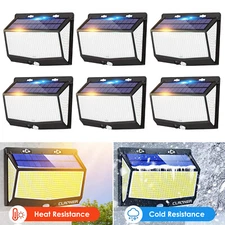 Solar Outdoor Lights 468 LED PIR Motion Sensor Security Garden Patio Wall Lamps