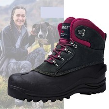 riemot Womens Lined Snow Ankle Thermal Boots Ladies Winter Warm Waterproof Shoes