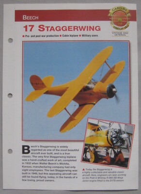 Flugzeug der Welt Karte 84, Gruppe 14 - Buche 17 Staggerwing