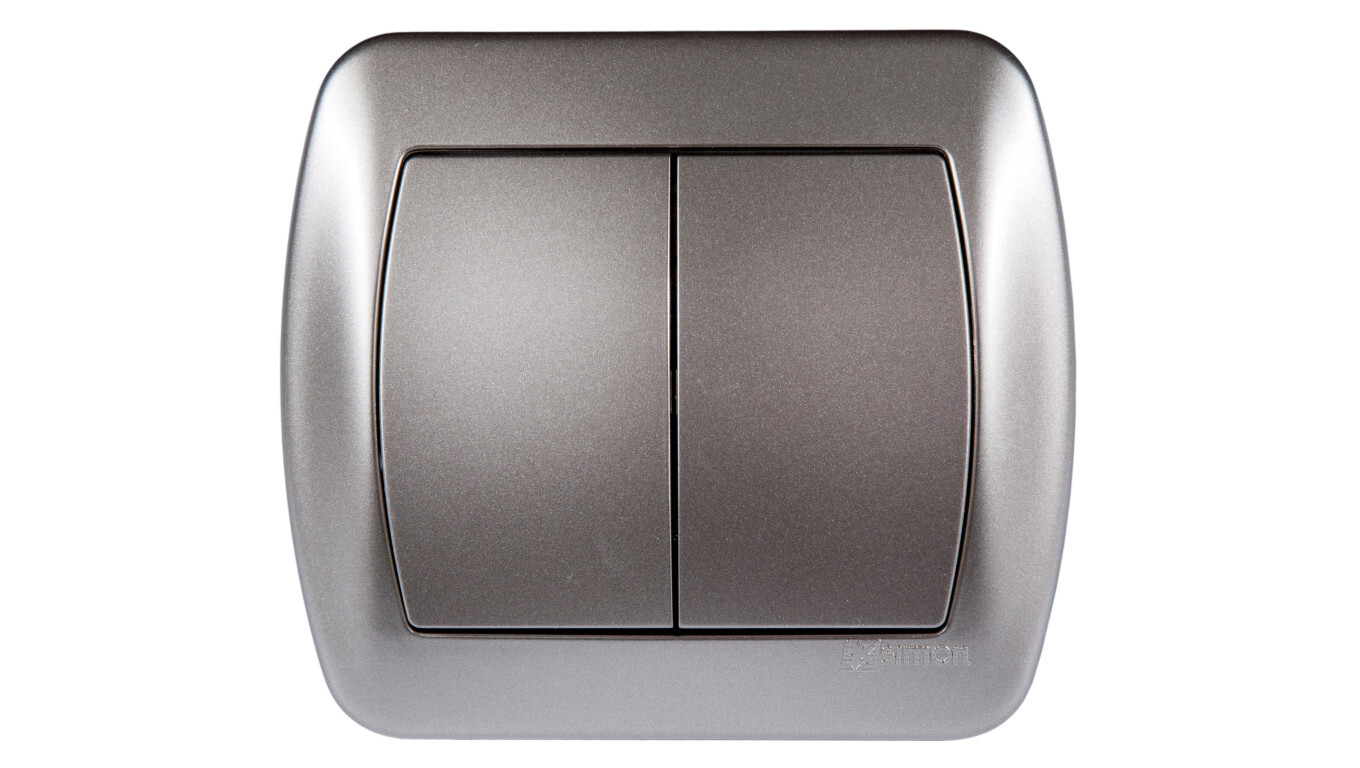 Simon Akord Candlestick switch with backlight, metalized satin AW5L/29 /T2UK