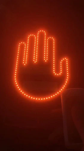 1x LED Middle Finger Light Middle Finger Gesture Light w/ Remote Car Signs-Light - Picture 2 of 16