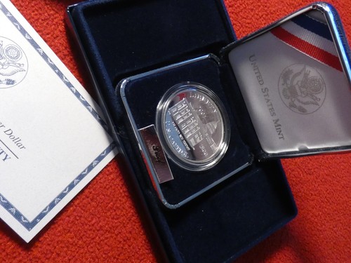 2001-P US Capitol Visitor Center Proof Silver Dollar $1 Coin COA and OGP #3267 - Picture 9 of 15