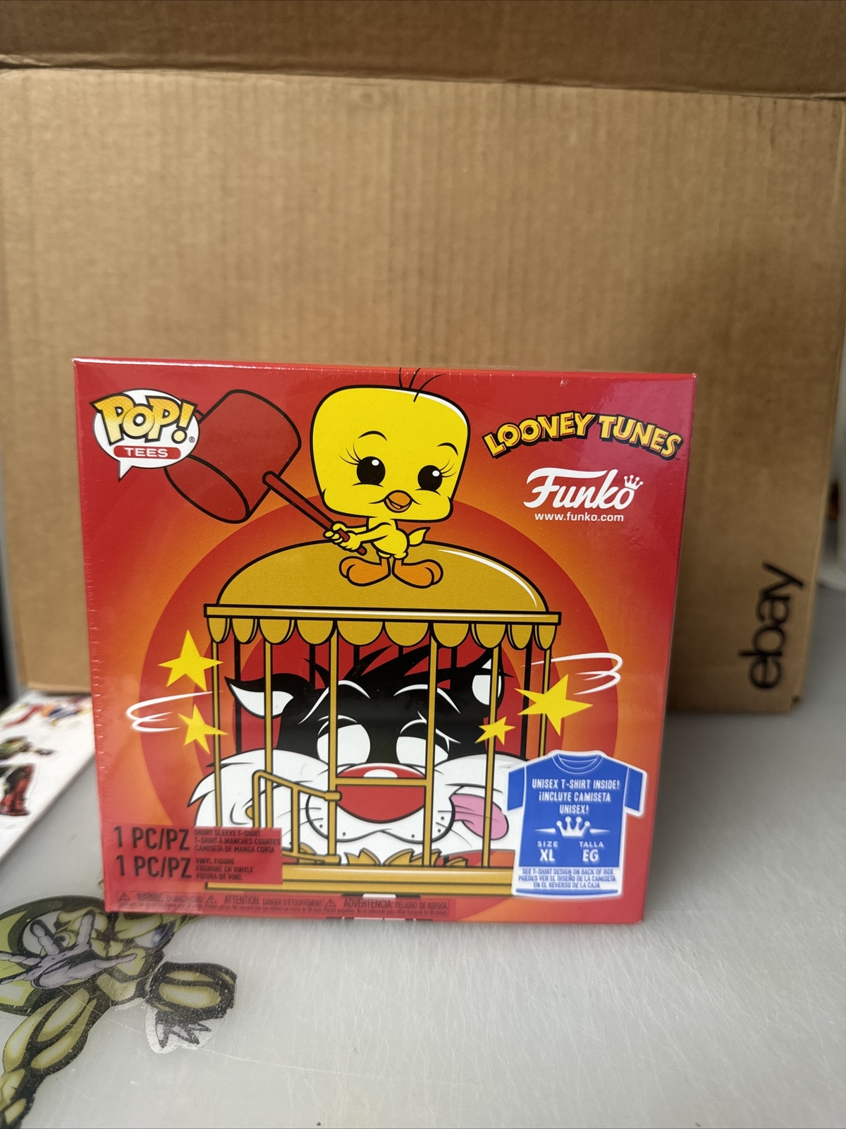 Funko Pop Tees Flocked Sylvester Tweety Looney Tunes Target 2xl in Stock