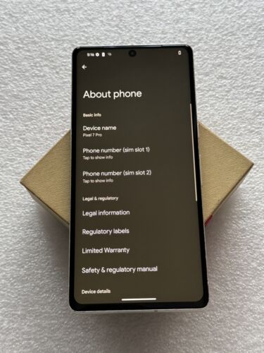 Google Pixel 7 Pro GP4BC -128GB - Hazel (Unlocked) - PLEASE READ - ref: 48 - Picture 3 of 8