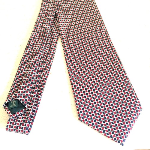 Ralph Lauren Men's 100% Silk Neck Tie, Hand Finished; USA Red White Blue NWOT - Picture 5 of 11