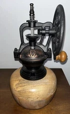 Wentz And Company Rosewood Coffee Grinder Manual Round Base